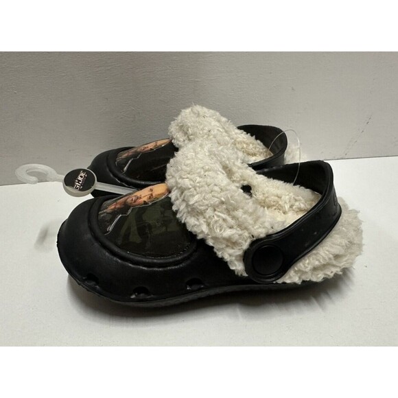 GIJOE toddler size 5/6 black clogs with faux fur  lining - Picture 3 of 6